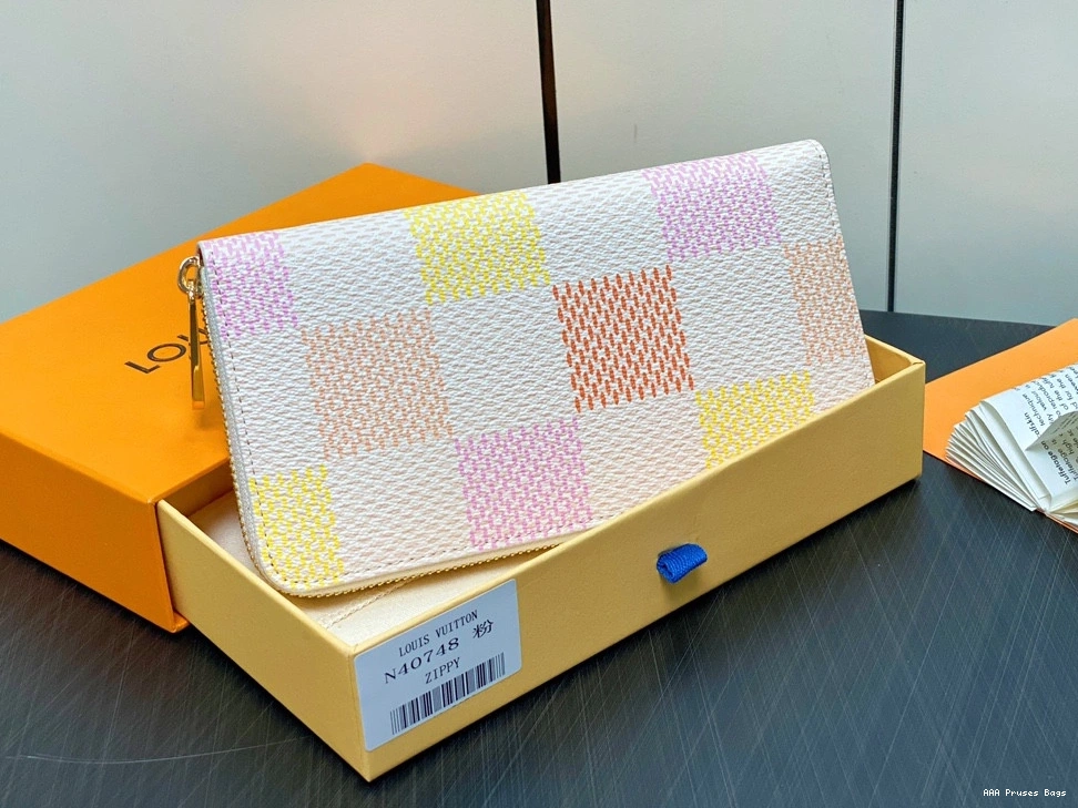 AAA Pruses Bags LOUIS cm WALLET-19.5*10.5*2.5 ZIPPY VUITTON 0714